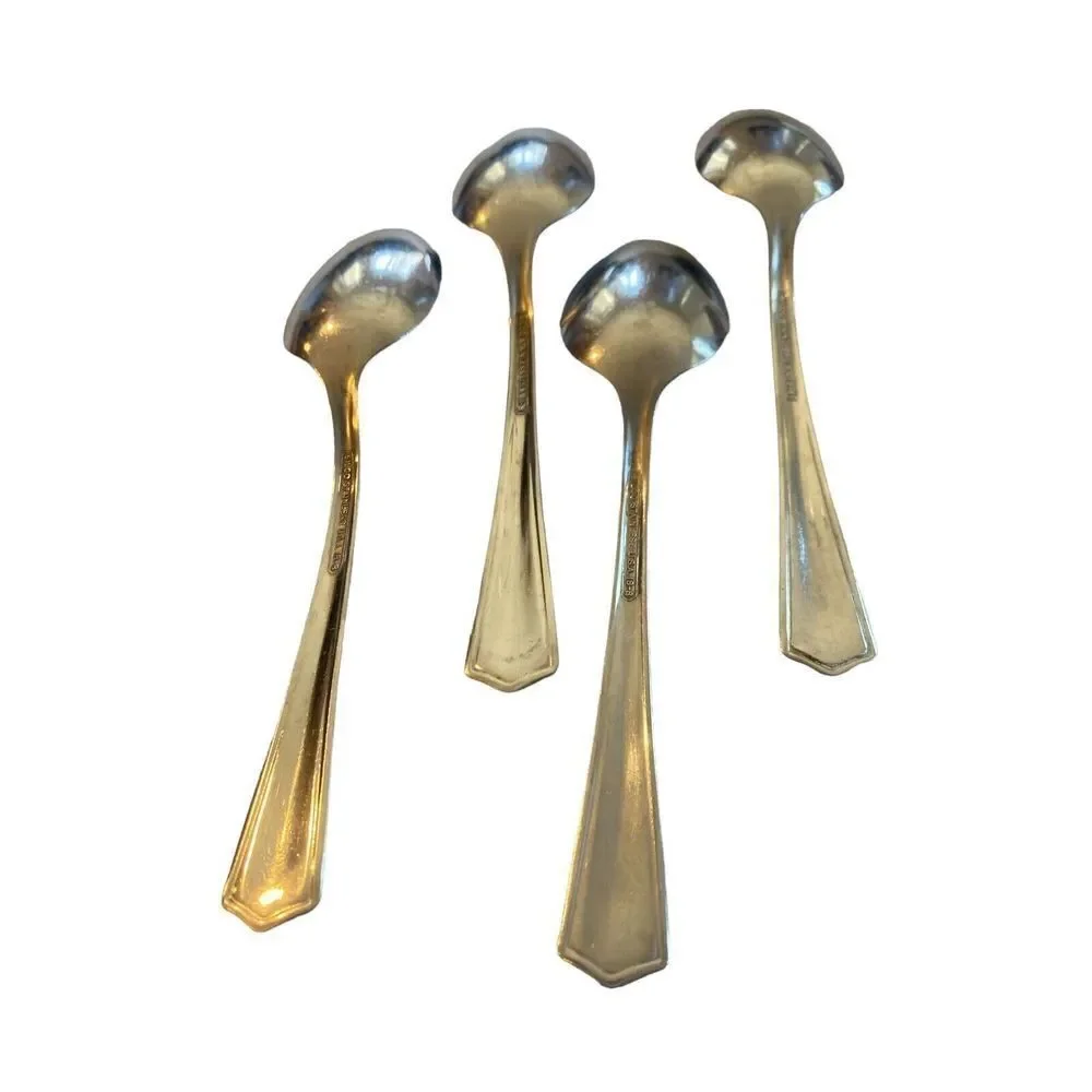 Set of 4 SILCO Stainless 6” Spoon by International Silver INS57 USA- 18-8